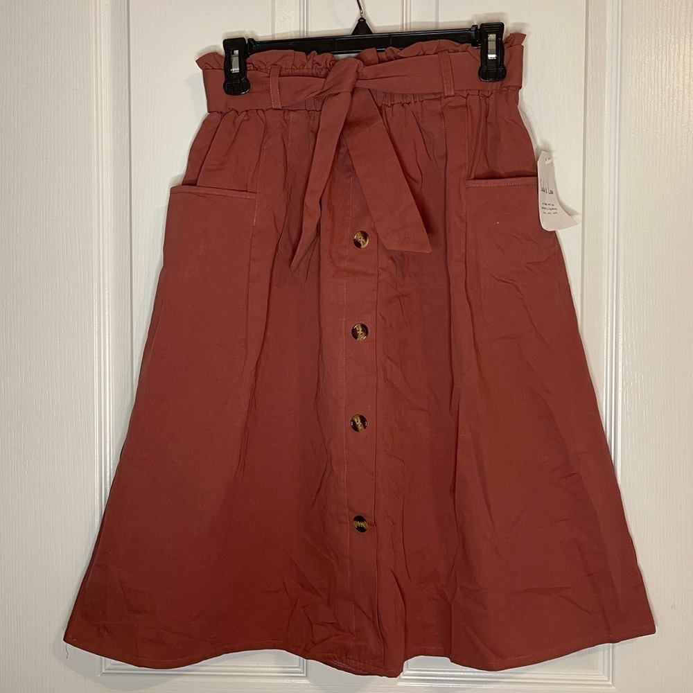 SADIE & LOVE: Pink Midi Skirt